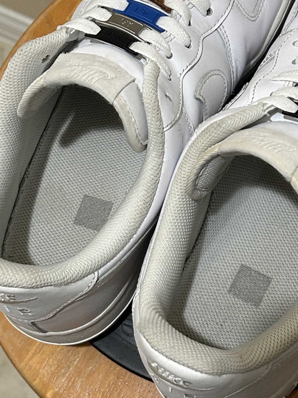 Nike Air Force 1 Low ‘07 White 315122-111 *Customized lace keepers* - Picture 5 of 7